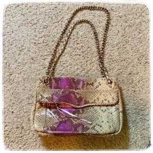 Rebecca Minkoff Color block snake embossed Bag.